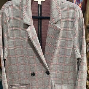 Pixi Gray and Red Plaid women’s  Blazer